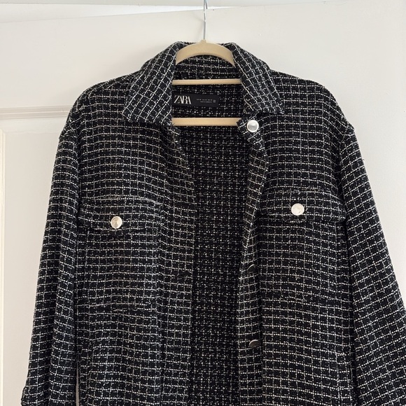 Zara Black and White Shacket - Picture 2 of 5